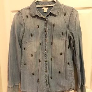 J. Crew chambray shirt